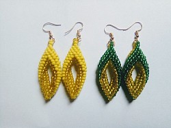 Yellow and green earrings $31