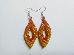Red orange and yellow earrings $31