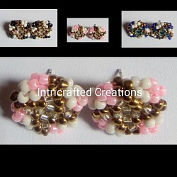 Beaded stud earrings available at $3